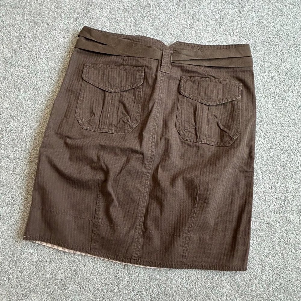 - Marc Jacobs Pleated Skirt with Fabric Belt in Brown Cotton US 4  -     A1659 - Picture 5 of 7